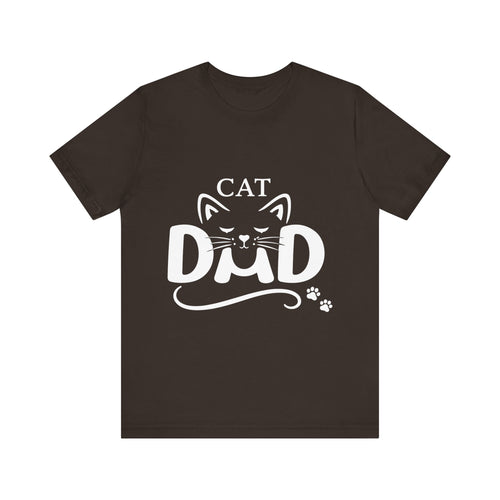Cat Dad T-Shirt | Cat Face Graphic Tee, Paw Print Design
